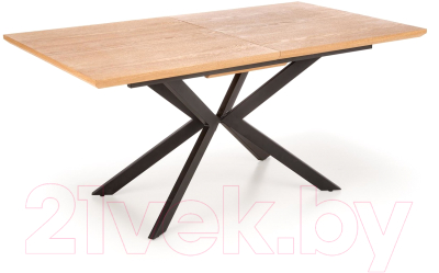 Обеденный стол Halmar Legarto раскладной 160-200x90x76 (дуб натуральный/черный)
