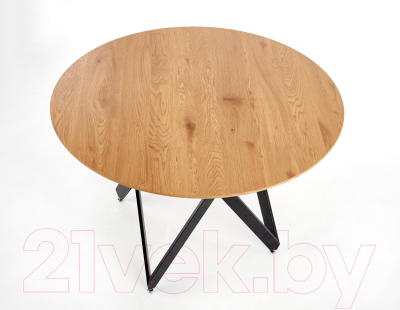 Обеденный стол Halmar Mozambik 120x75 (дуб золотой/черный)