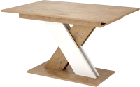 Обеденный стол Halmar Xarelto раскладной 130-175x85x76 (дуб ланцелот/белый) - 