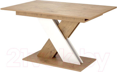 Обеденный стол Halmar Xarelto раскладной 130-175x85x76 (дуб ланцелот/белый)