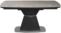 Обеденный стол Signal Cortez раскладной 160 (серый керамический/матовый антрацит) - 