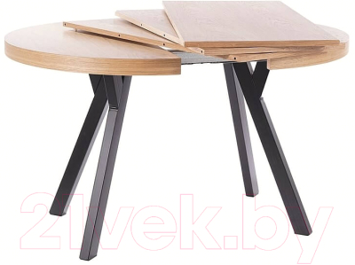 Обеденный стол Signal Domingo раскладной 100-250x100x76 (дуб натуральный/черный)