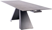 Обеденный стол Signal Salvadore Ceramic II раскладной 120-180x80x76 (серый/черный матовый) - 