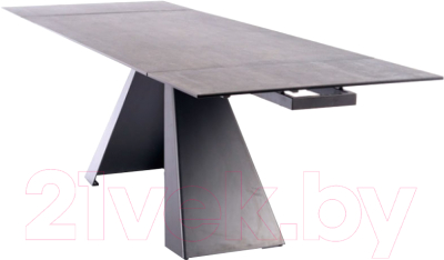 Обеденный стол Signal Salvadore Ceramic II раскладной 120-180x80x76 (серый/черный матовый)