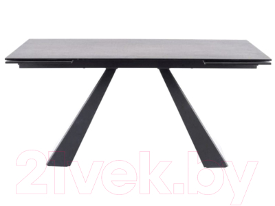 Обеденный стол Signal Salvadore Ceramic II раскладной 120-180x80x76 (серый/черный матовый)
