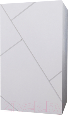 Шкаф-полупенал для ванной Бриклаер Кристалл 60 (белый)