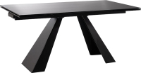 Обеденный стол Signal Salvadore раскладной 120-180x80x76 (черный матовый/черный матовый) - 