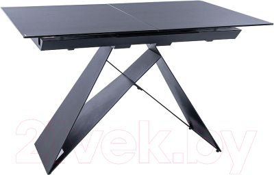 Обеденный стол Signal Westin SG раскладной 120-160x80x76 (черный/черный матовый)