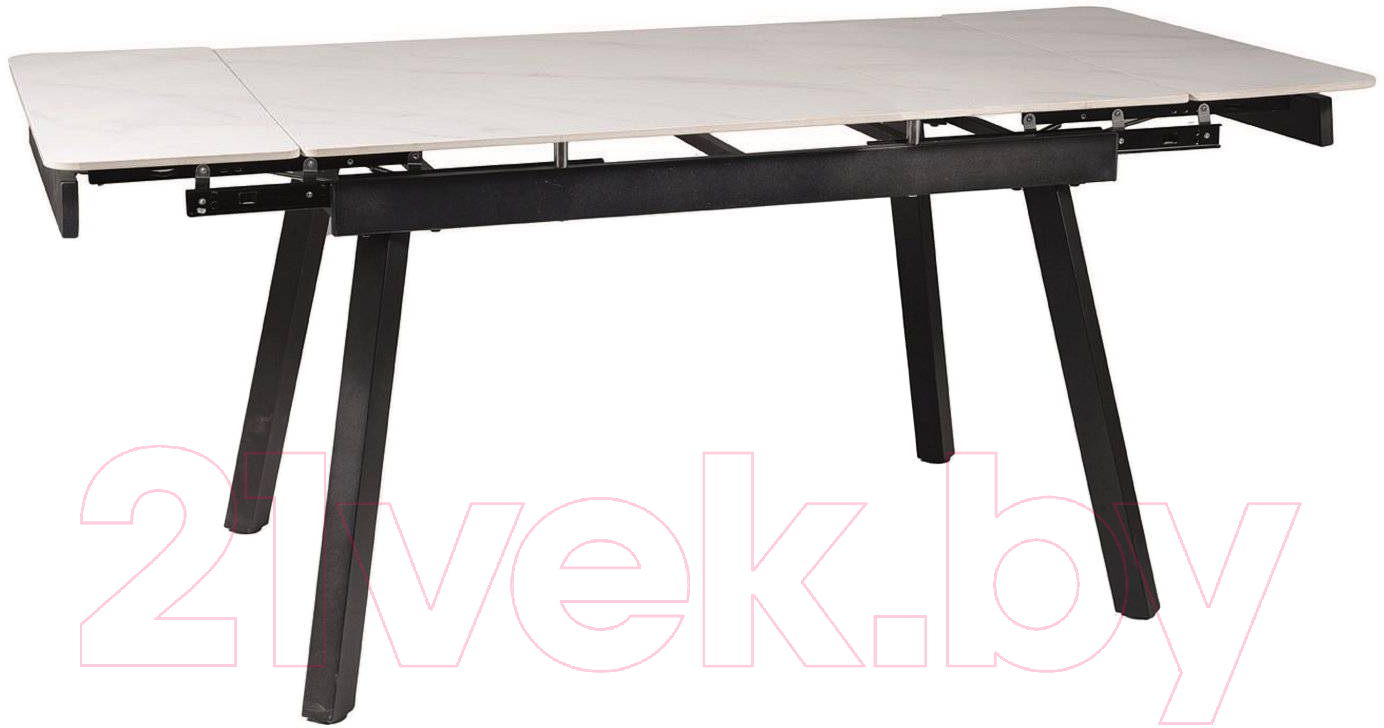 Обеденный стол Signal John 120-180x85 (белый/черный)