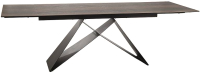 Обеденный стол Signal Westin Ceramic 160-240x90 (эффект дерева/черный матовый) - 