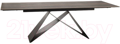 Обеденный стол Signal Westin Ceramic 160-240x90 (эффект дерева/черный матовый)