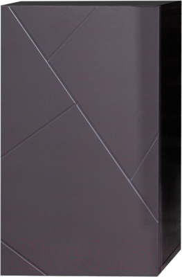 Шкаф-полупенал для ванной Бриклаер Кристалл 60 (ясень анкор темный/софт графит)