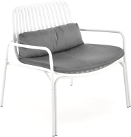 Кресло садовое Halmar Melby (белый/серый) - 