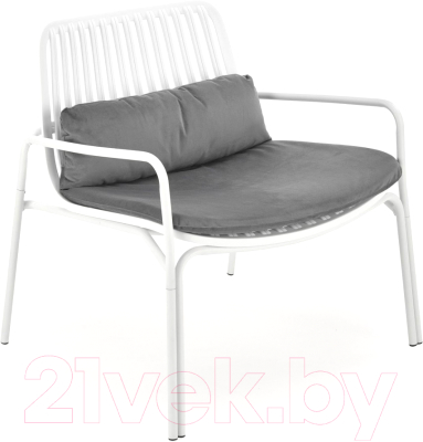 Кресло садовое Halmar Melby (белый/серый)