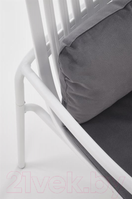 Кресло садовое Halmar Melby (белый/серый)