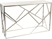 Консольный столик Signal Escada II C (белый мрамор/серебряный) - 