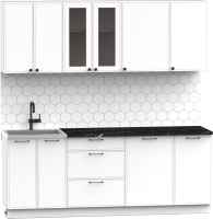 Кухонный гарнитур Интермебель Лион-16 2.1м (белый софт/тунис) - 