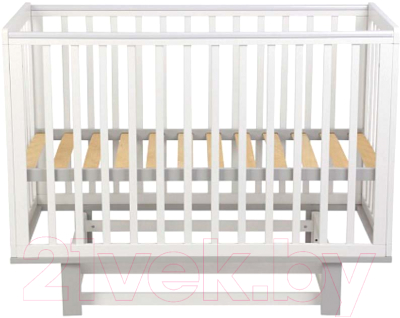 Детская кроватка Polini Kids Simple 340 с маятником / 0003147-04 (белый)