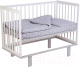 Миниатюра изображения товара Детская кроватка Polini Kids Simple 340 с маятником / 0003147-04 (белый)