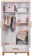Миниатюра изображения товара Шкаф Polini Kids Simple 3410 с 1 ящиком / 0002724.31 (белый/натуральный)