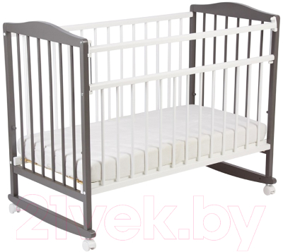 Детская кроватка Фея 204 / 0005512-19 (белый/графит)