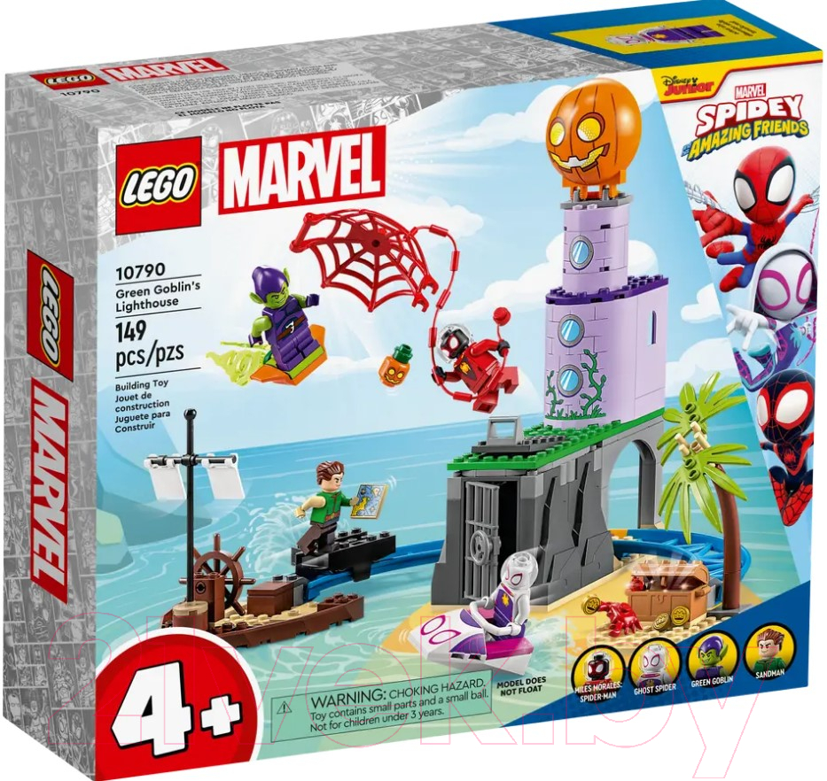 Конструктор Lego Spider-Man Команда пауков на маяке Зеленого Гоблина 10790