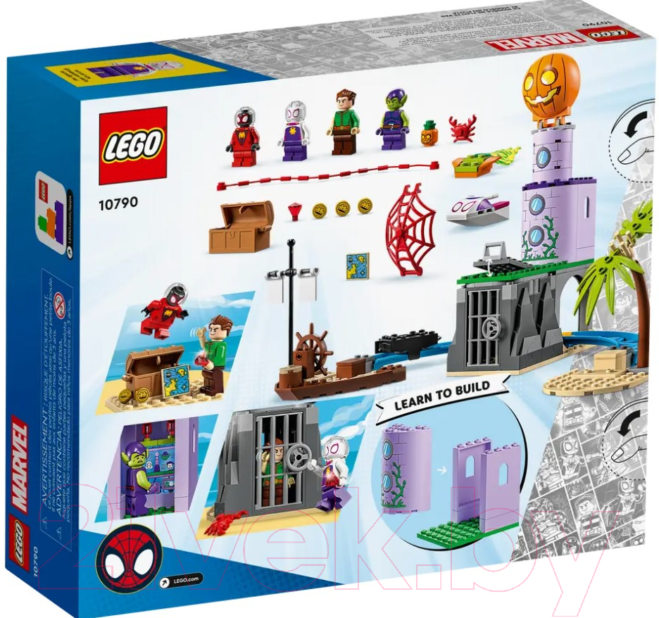 Конструктор Lego Spider-Man Команда пауков на маяке Зеленого Гоблина 10790