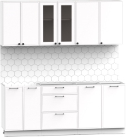 Кухонный гарнитур Интермебель Лион-15 2м без столешницы (белый софт) - 
