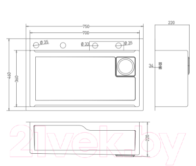 Купить Мойка кухонная со смесителем Mixline Pro 552104  