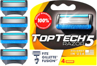 Набор сменных кассет TopTech Razor 5 (4шт) - 
