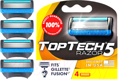 Набор сменных кассет TopTech Razor 5 (4шт)
