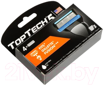 Набор сменных кассет TopTech Razor 5 (4шт)