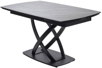 Обеденный стол M-City Foggia 140 KL-136 / 614M05240 (серый мрамор матовый/черный) - 