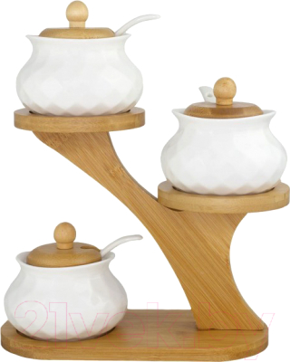 Набор емкостей для хранения Lenardi Bamboo 140-030 (с ложками)