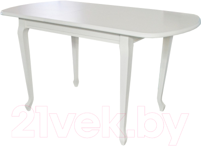 Обеденный стол Аврора Прага 110x70 (Тон 9/эмаль белая)