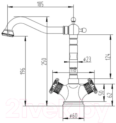 Смеситель ZORG Sanitary A 3003K SL