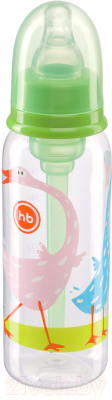 Бутылочка для кормления Happy Baby 10015 с силиконовой соской (зеленый)