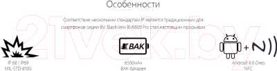 Смартфон Blackview BV6800 Pro (черный)