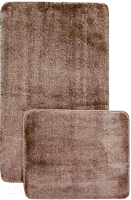 Набор ковриков для ванной и туалета Gokyildiz Soft Micro / DUZ-4554-BROWN