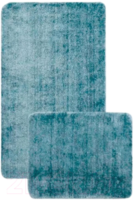 Набор ковриков для ванной и туалета Gokyildiz Soft Micro / DUZ-6050-BLUE