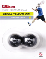 Набор мячей для сквоша Wilson Staff Squash 2 Ball Yel Dot / WRT6178 - 