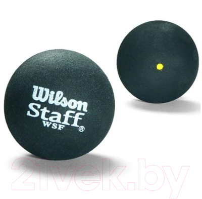 Набор мячей для сквоша Wilson Staff Squash 2 Ball Yel Dot / WRT6178
