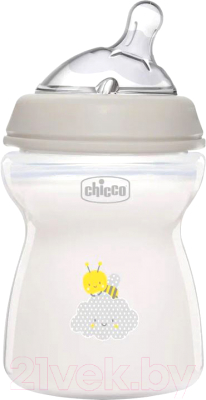 Бутылочка для кормления Chicco Natural Feeling с силиконовой соской и наклоном / 00081323300000 (250мл)