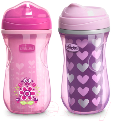 Поильник Chicco Active Cup / 6981100000 (266мл, сиреневый/розовый)