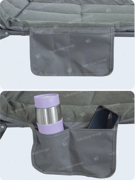 Купить Складной шезлонг ForceKraft С зонтиком FK-FG-HY-8008BL-Z  