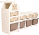 Миниатюра изображения товара Стеллаж игровой Pituso SuperBox с ящиками / YY2265 (кремовый)