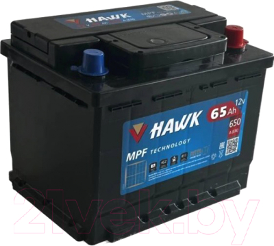 Автомобильный аккумулятор HAWK R+ 650A / HSMF-56219 (65 А/ч)