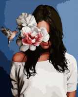 Картина по номерам Colibri Девушка и цветок 40х50 VA-2591 - 