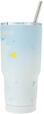 Многоразовый стакан Miniso HoHo Bear Summer Sparkling Ice Series / 5555