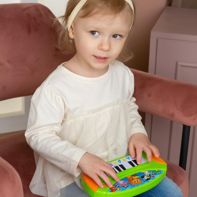 Музыкальная игрушка Азбукварик Пианино. Любимые песенки / 3119 (зеленый)